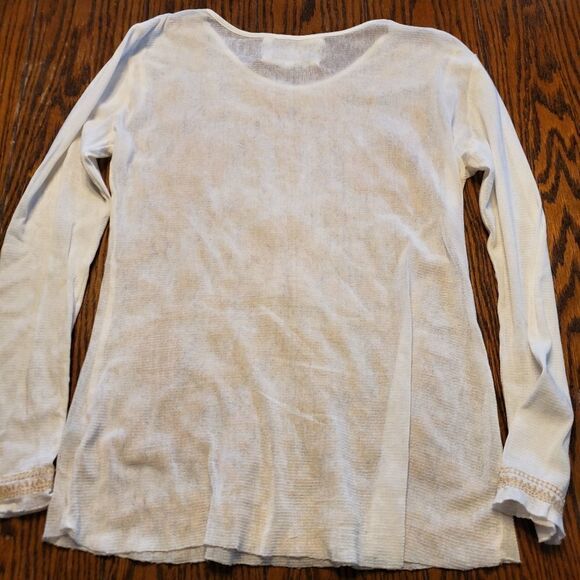 Johnny Was Abby mesh embroidered tee size XS - Picture 2 of 4